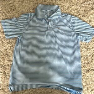 Mens Vineyard Vines Blue and White Performance Polo size Large